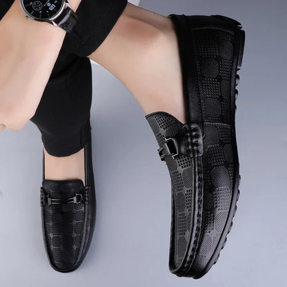 Mocassin Texturé à Boucle Homme