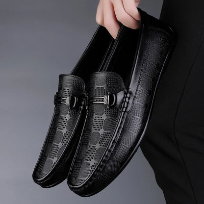 Mocassin Texturé à Boucle Homme