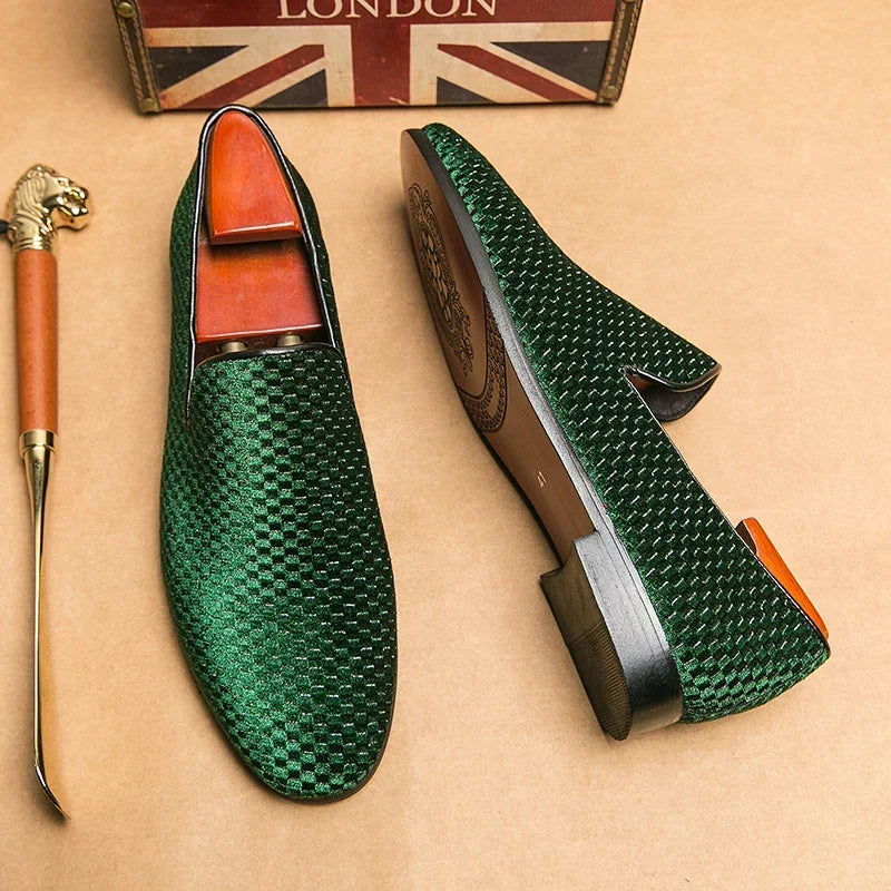 Mocassin Tressé Brillant Homme