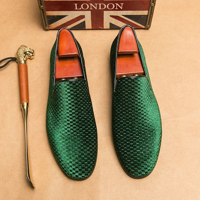 Mocassin Tressé Brillant Homme