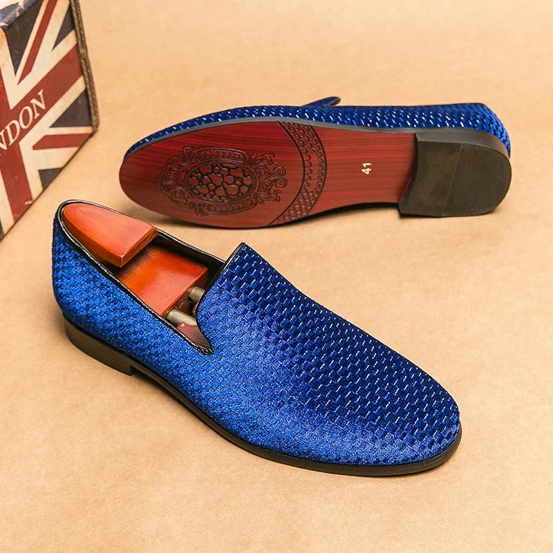 Mocassin Tressé Brillant Homme