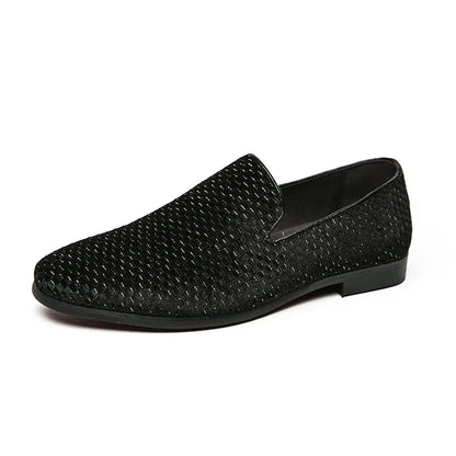 Mocassin Tressé Brillant Homme