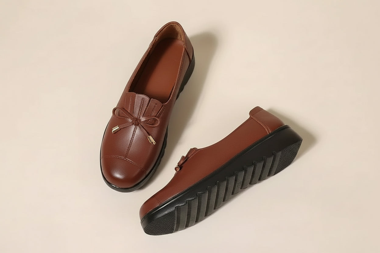 Mocassins Cuir à Semelle Confort Femme