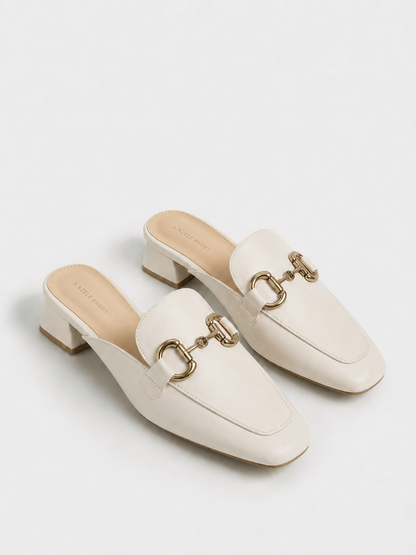 Ruœgy Mules Mocassins en Cuir Femme