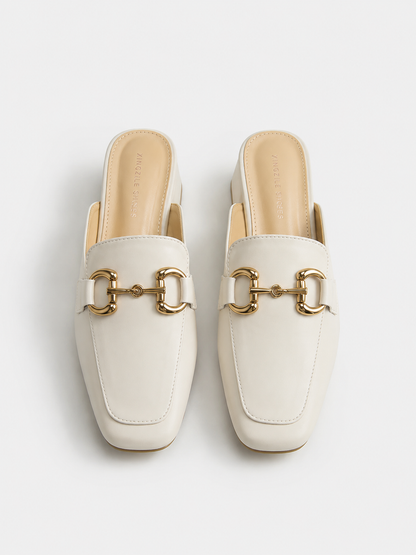 Ruœgy Mules Mocassins en Cuir Femme
