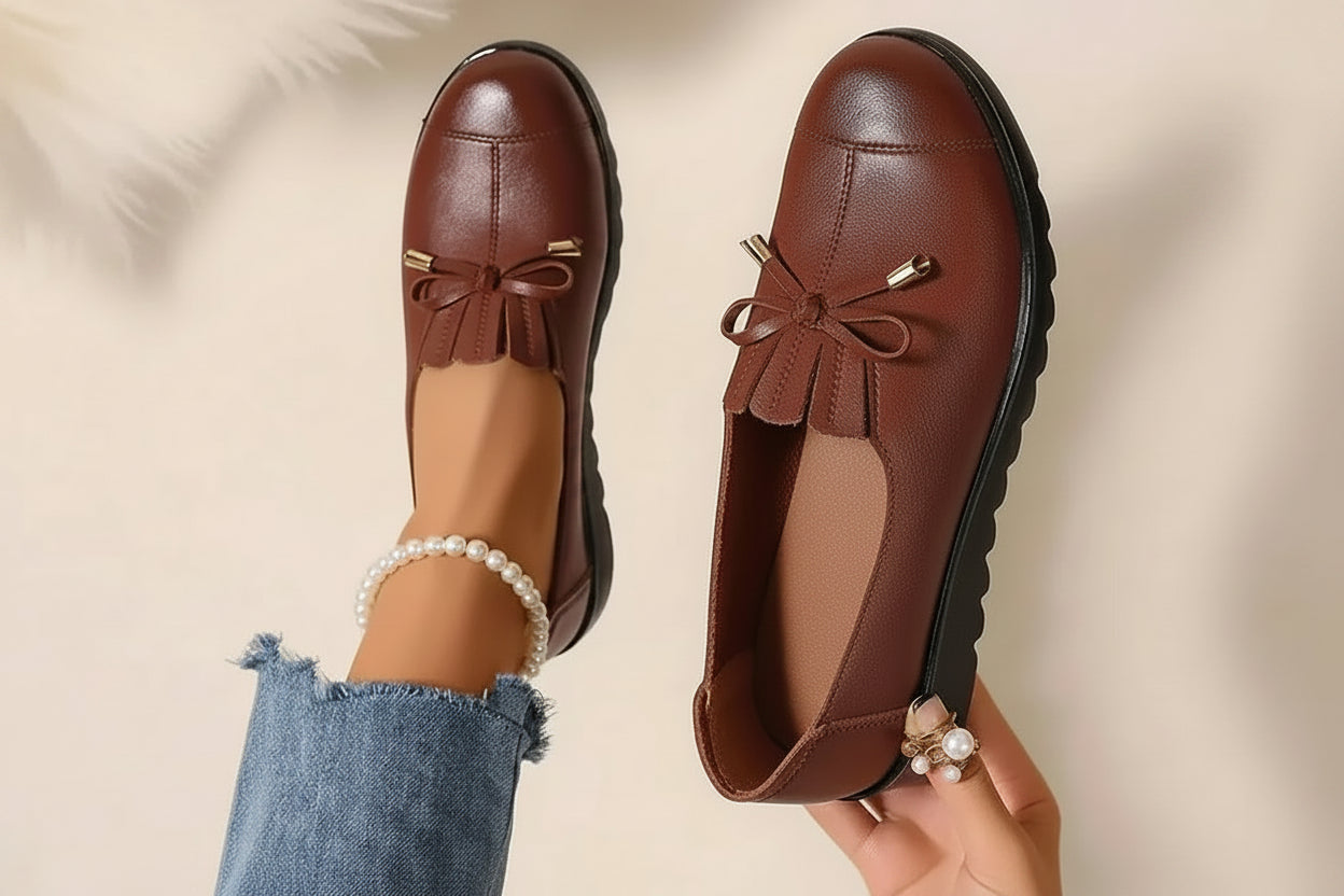Mocassins en Cuir Confort Femme
