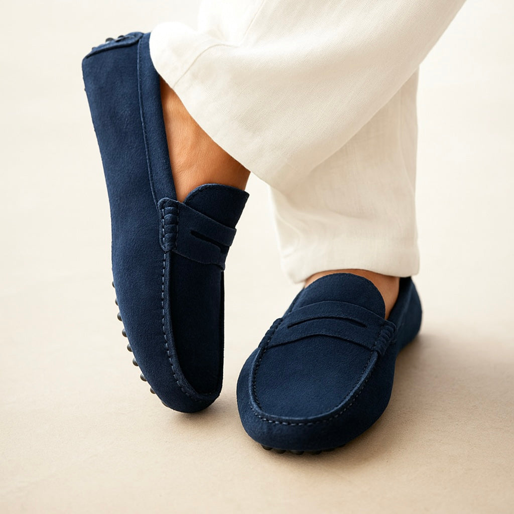 Mocassins en Daim à Semelle Souple Homme