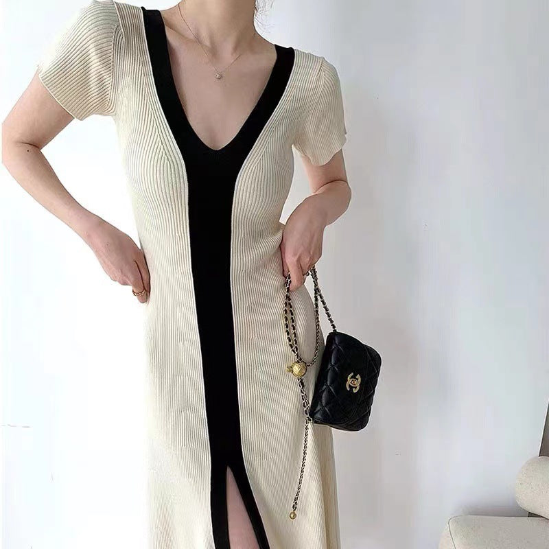 Ruœgy Robe Pull Midi Col V