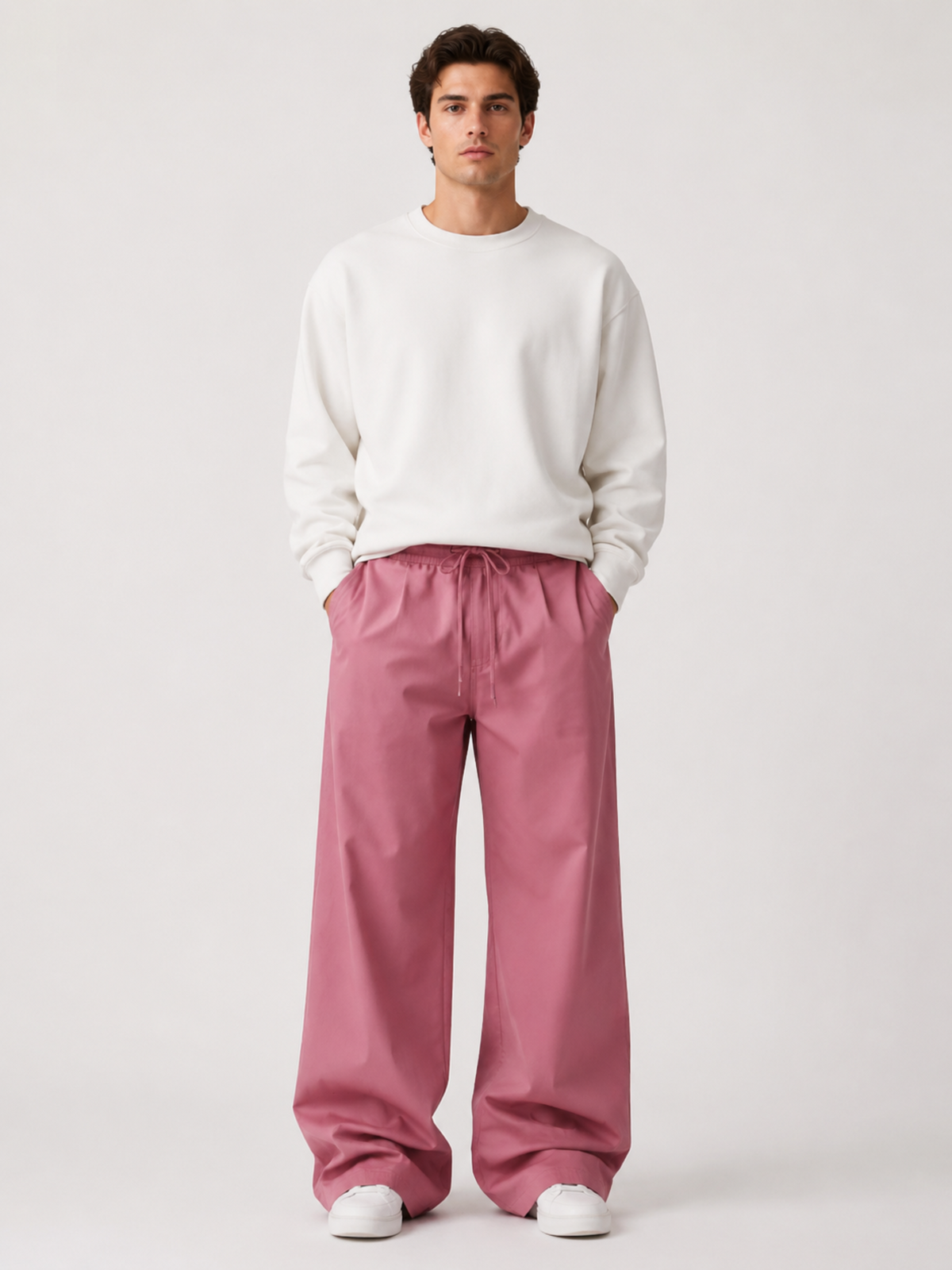 Pantalon Baggy Taille Haute Homme