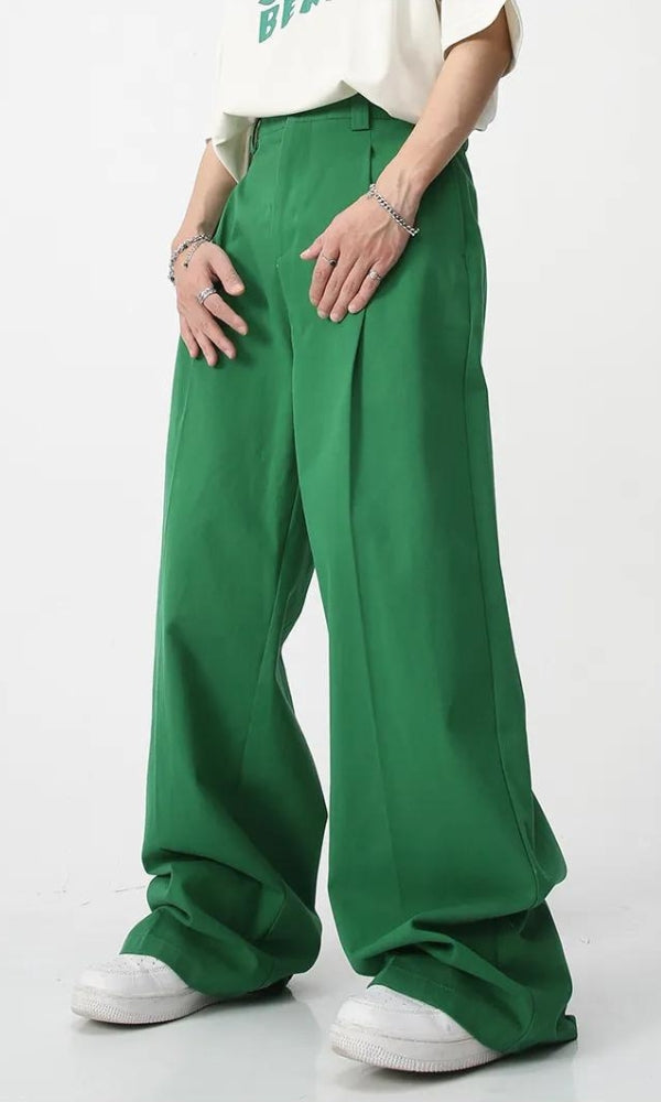 Pantalon Baggy Taille Haute Homme