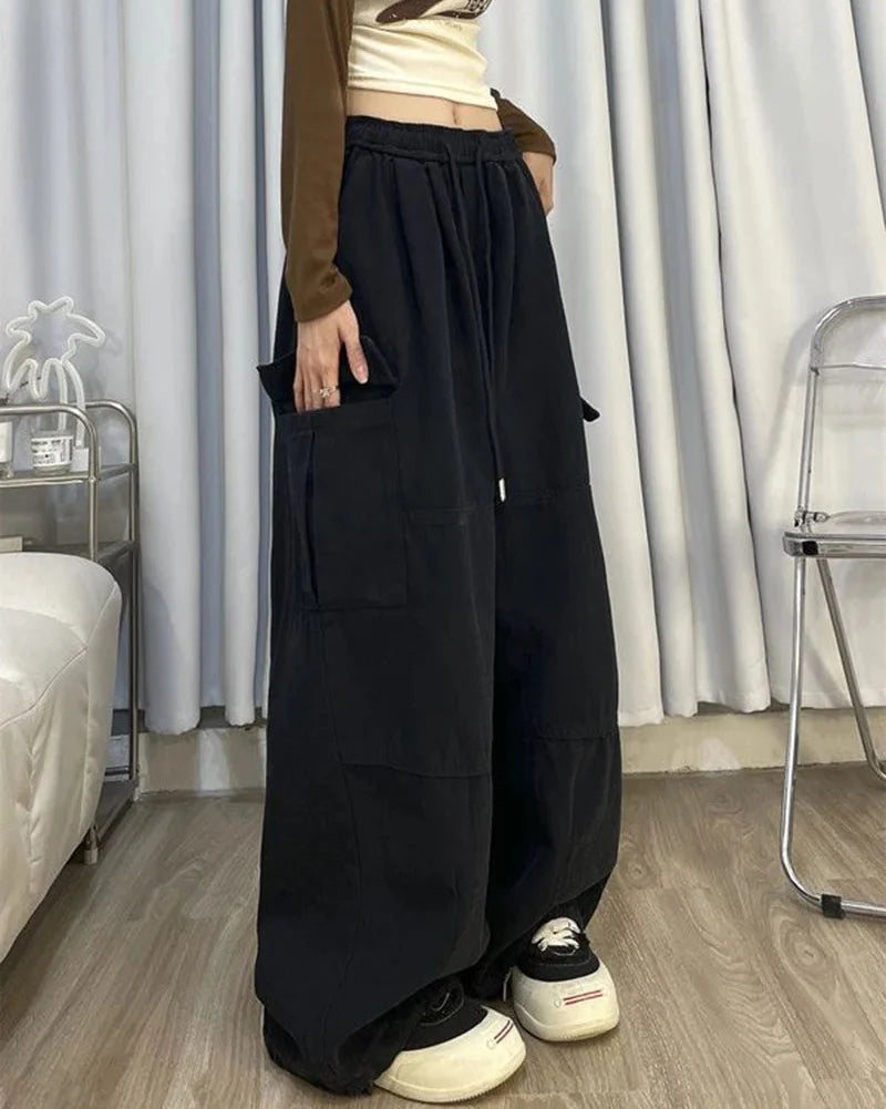 Pantalon Cargo Coupe Large Femme