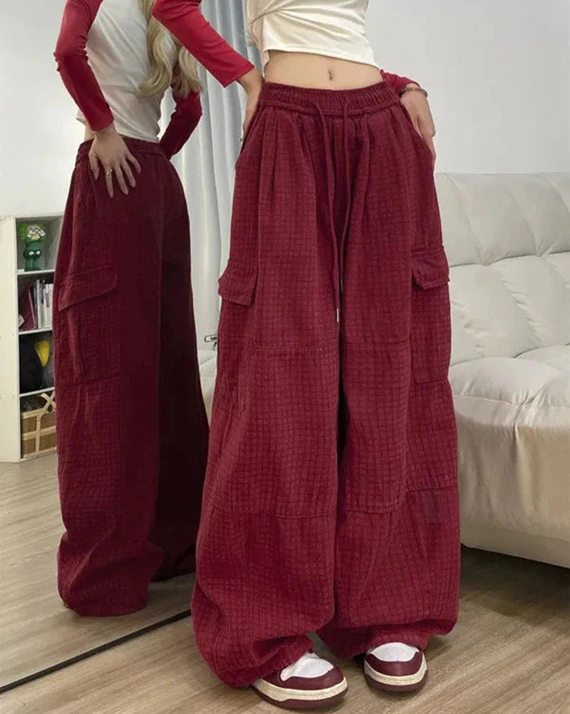 Pantalon Cargo Coupe Large Femme
