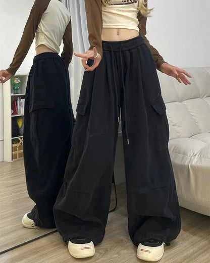 Pantalon Cargo Coupe Large Femme