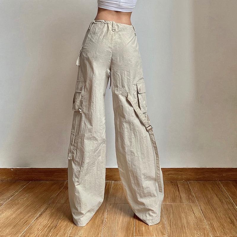 Pantalon Cargo Taille Basse Femme