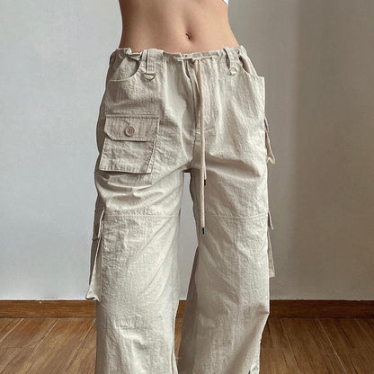 Pantalon Cargo Taille Basse Femme