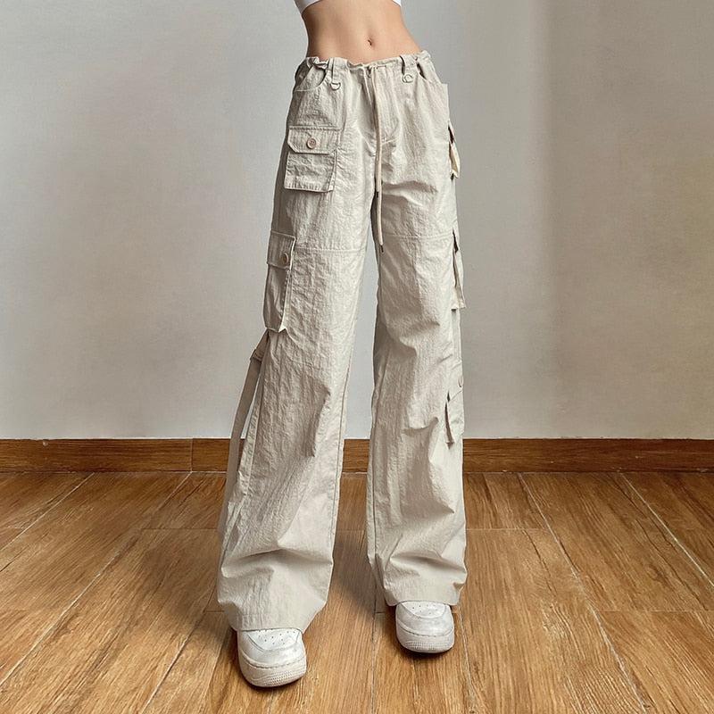 Pantalon Cargo Taille Basse Femme