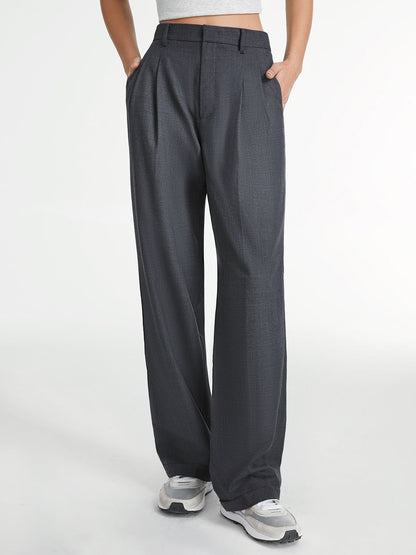 Pantalon Droit à Pinces Femme