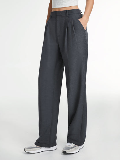 Pantalon Droit à Pinces Femme