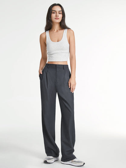 Pantalon Droit à Pinces Femme