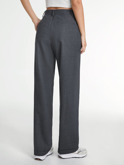 Pantalon Droit à Pinces Femme