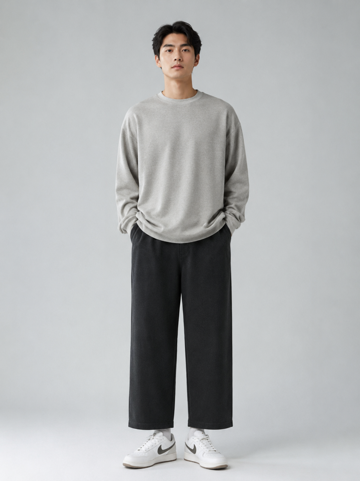 Pantalon Droit à Taille Élastique Homme