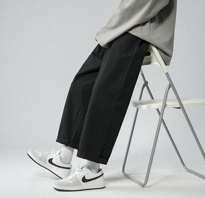Pantalon Droit à Taille Élastique Homme