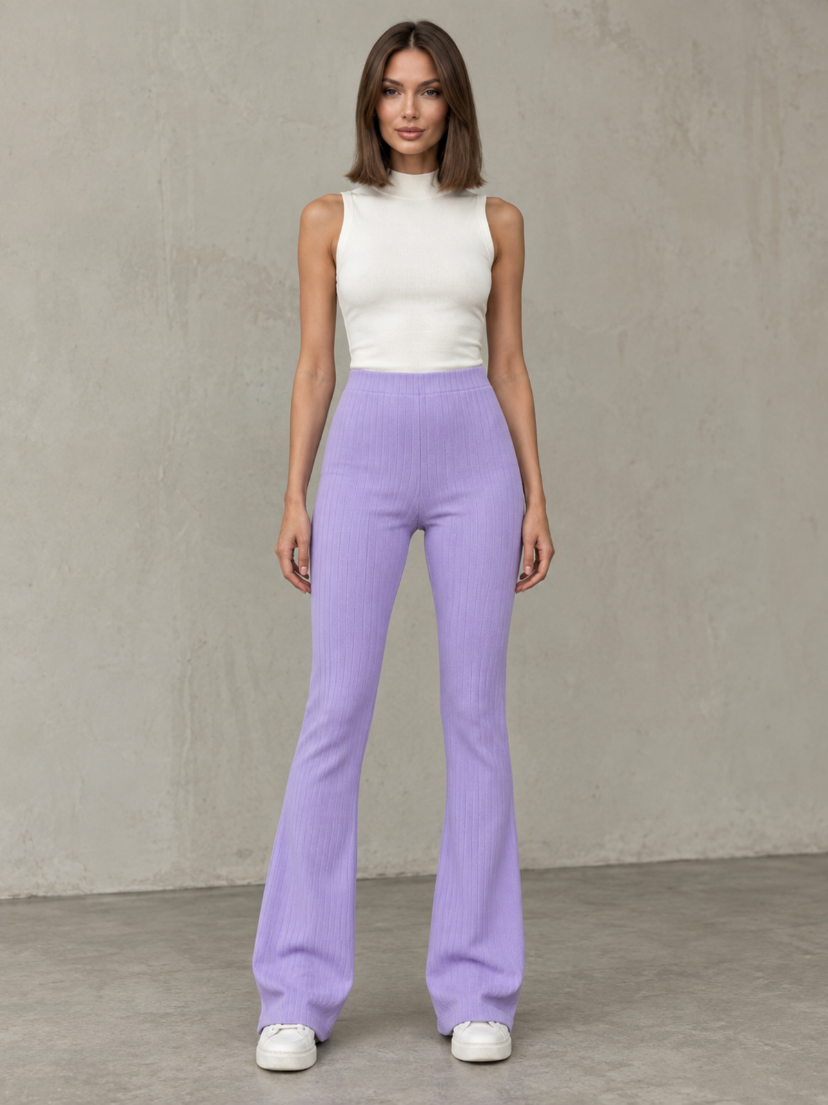 Pantalon Flare Côtelé Femme