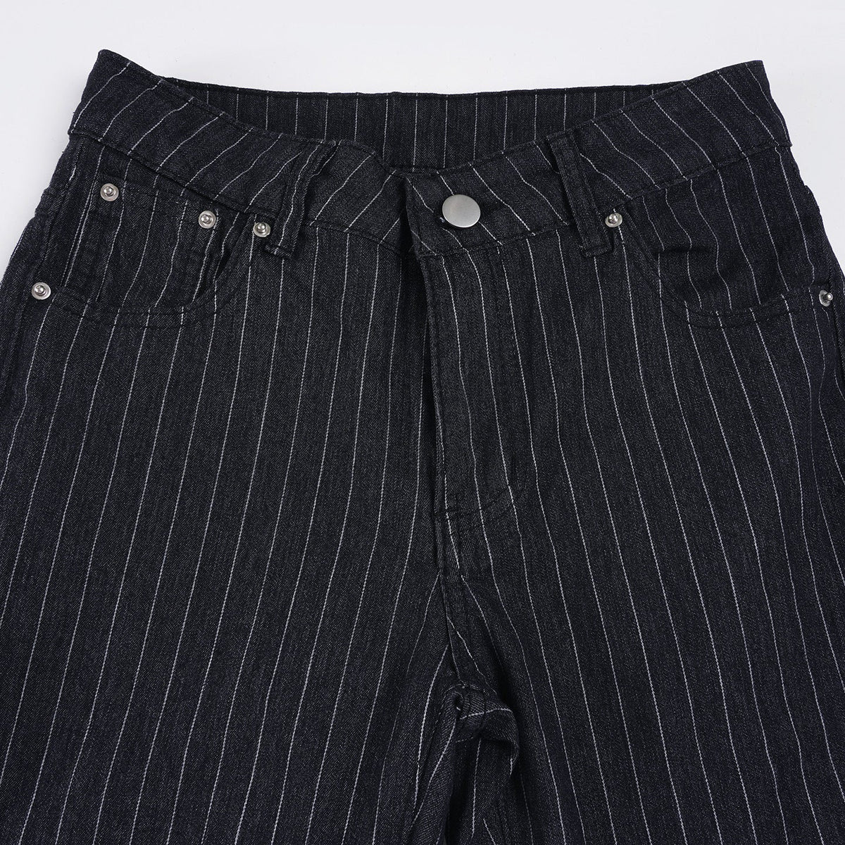 Pantalon Flare Noir Rayé Femme
