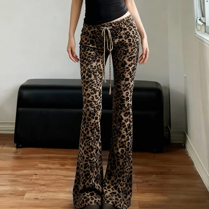 Pantalon Léopard Coupe Flare Femme
