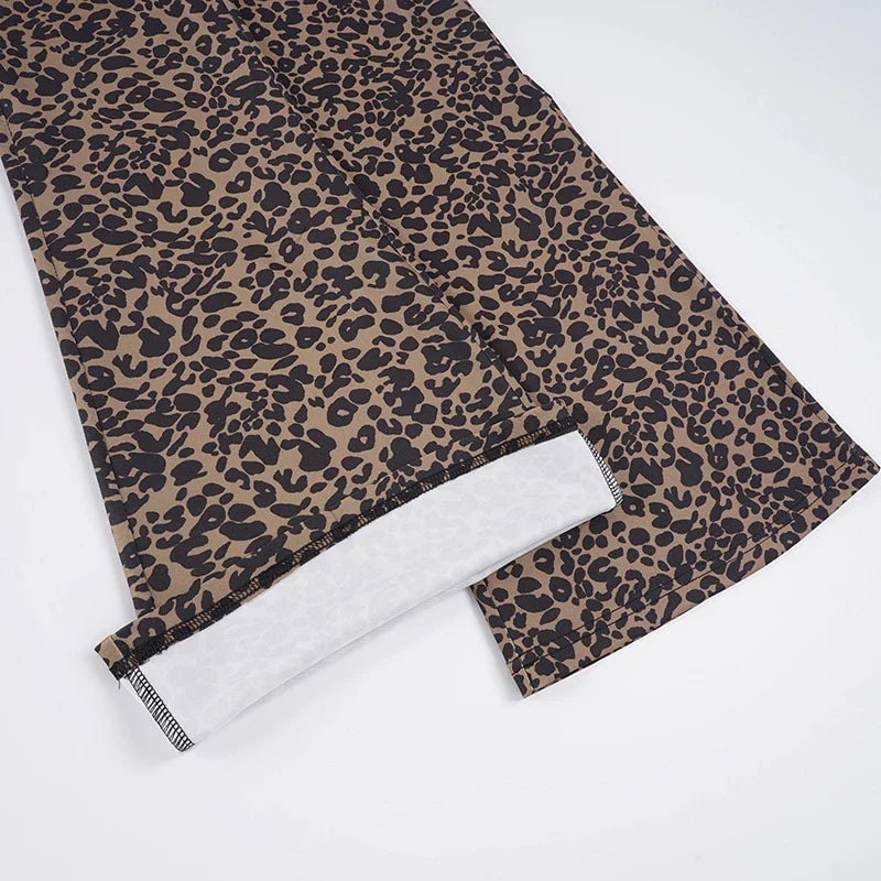 Pantalon Léopard Coupe Flare Femme