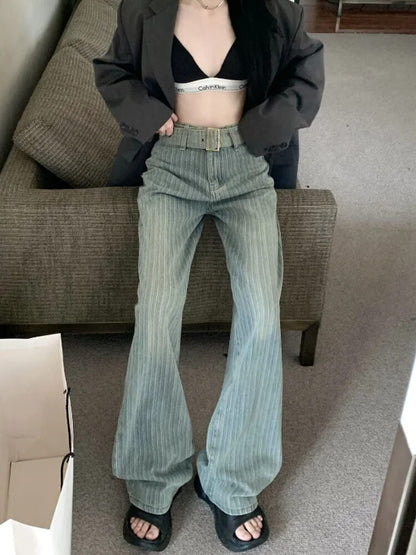Pantalon Large Bleu Canard Femme