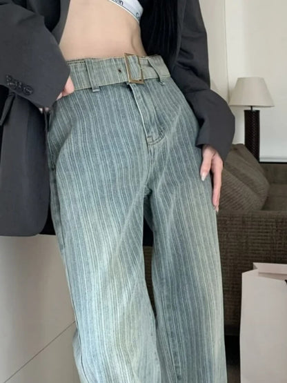 Pantalon Large Bleu Canard Femme