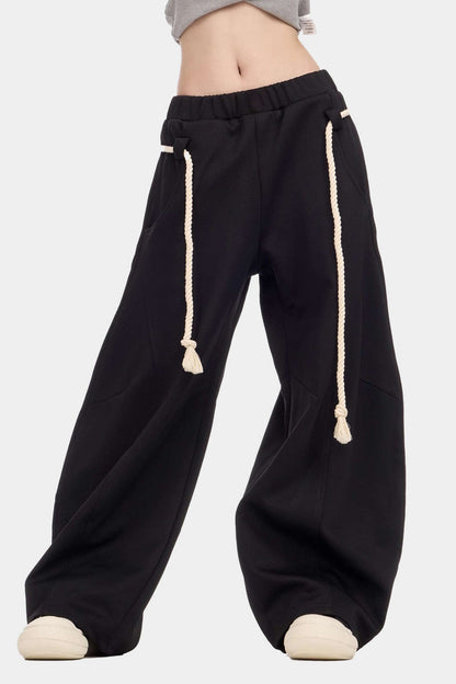 Pantalon Large à Cordon Femme