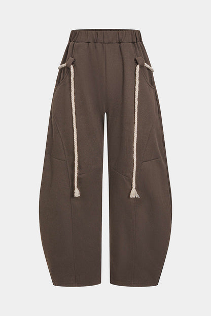Pantalon Large à Cordon Femme