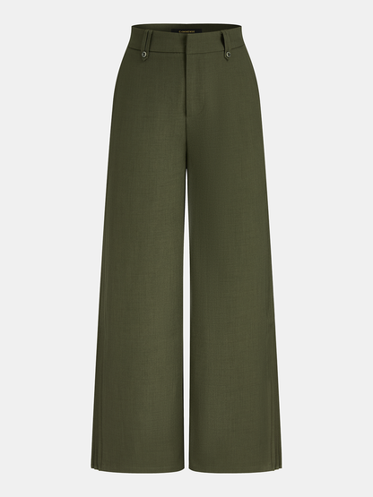 Pantalon Large à Plis Femme