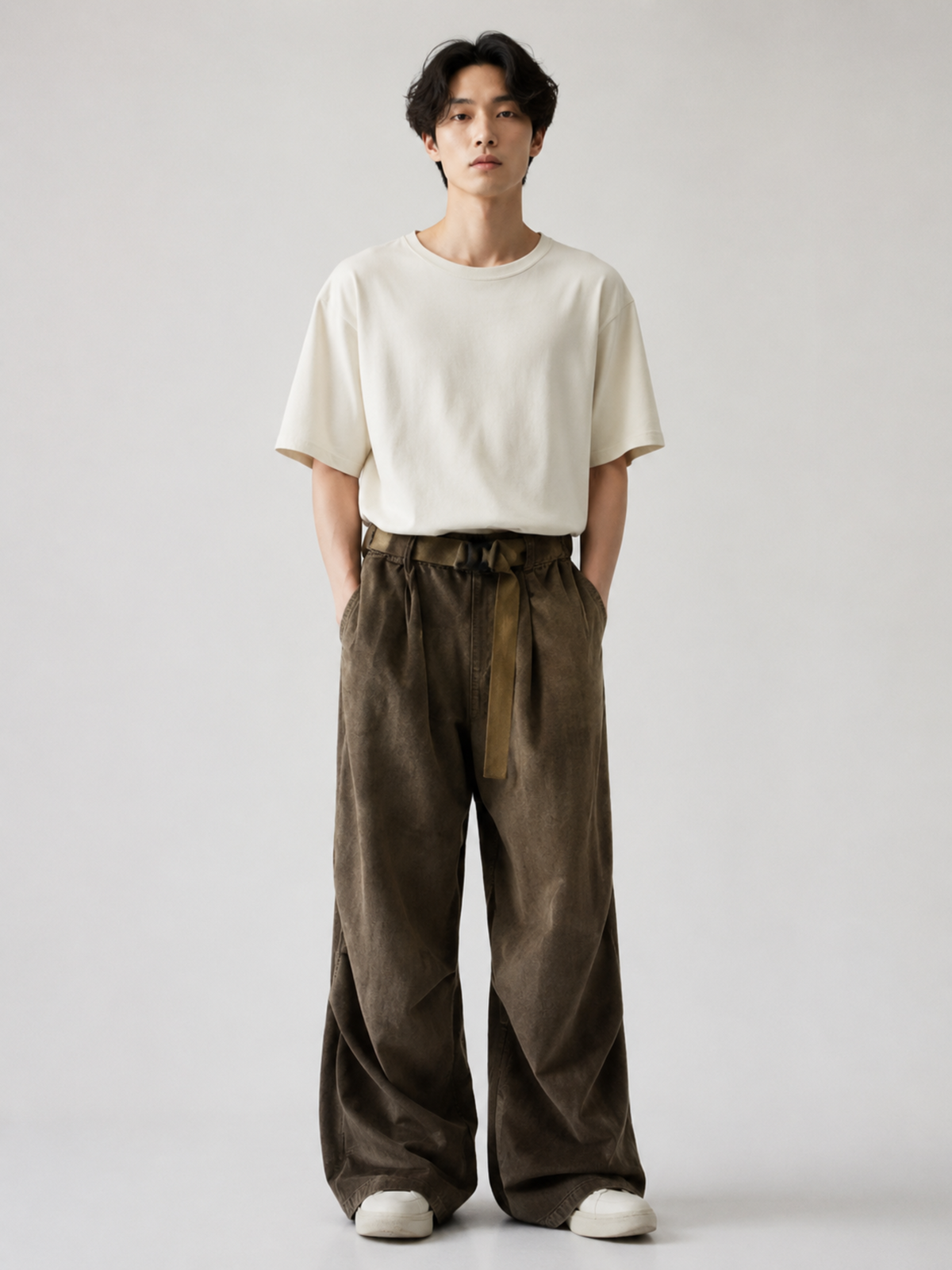 Pantalon Large Tissu Doux Homme