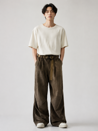 Pantalon Large Tissu Doux Homme