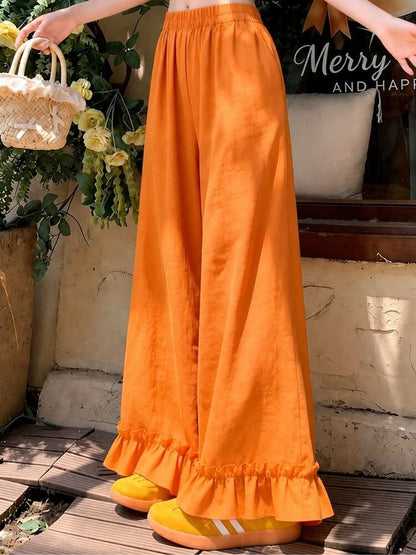 Pantalon Large avec Poches Femme