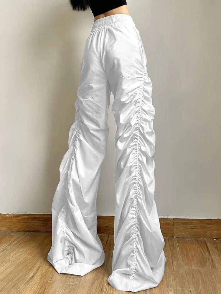 Pantalon Parachute Froncé Femme