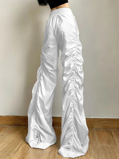 Pantalon Parachute Froncé Femme