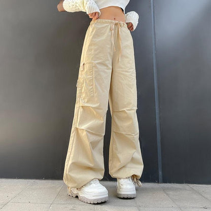 Pantalon Parachute Taille Haute Femme