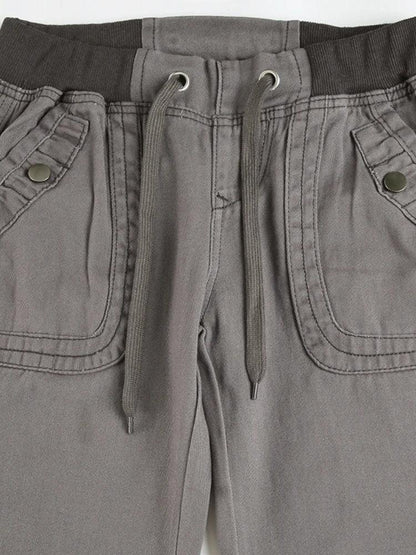 Pantalon Taille Basse avec Cordon Femme