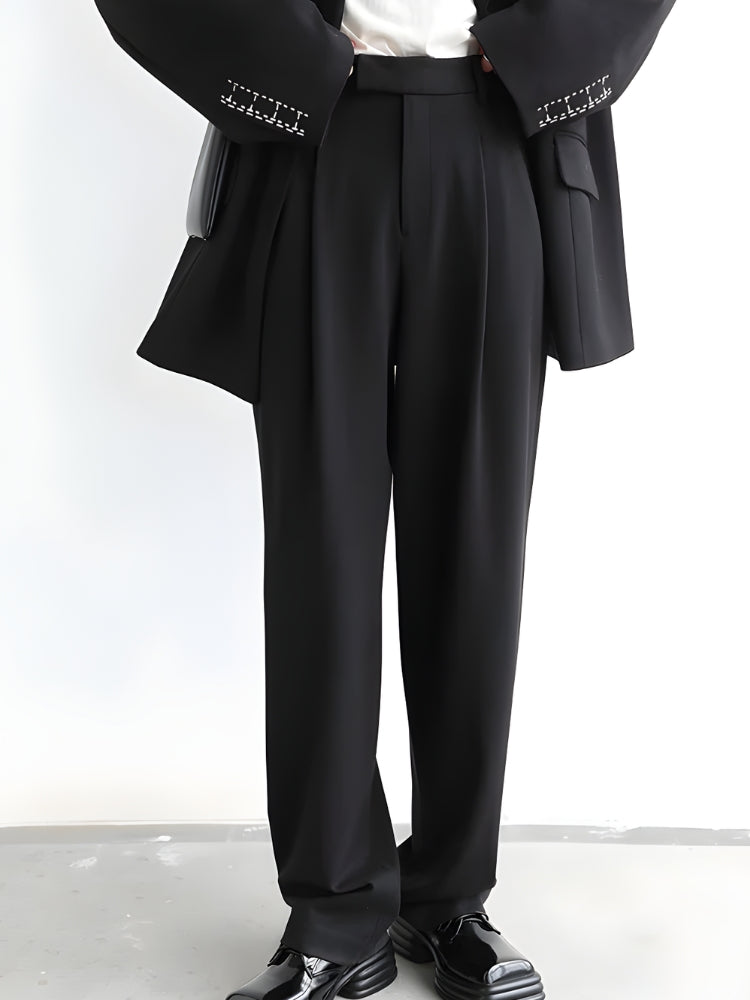Pantalon Tailleur Droit Taille Haute Femme