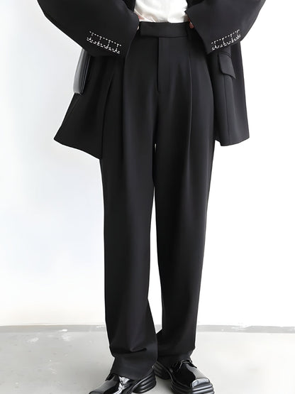 Pantalon Tailleur Droit Taille Haute Femme