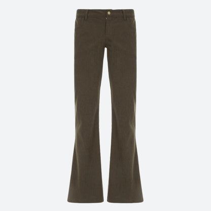Pantalon Velours Côtelé Coupe Flare Femme
