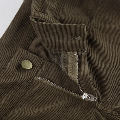 Pantalon Velours Côtelé Coupe Flare Femme
