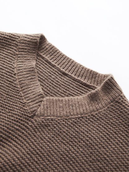 Pull Femme à Col V en Maille Douce Coupe Décontractée