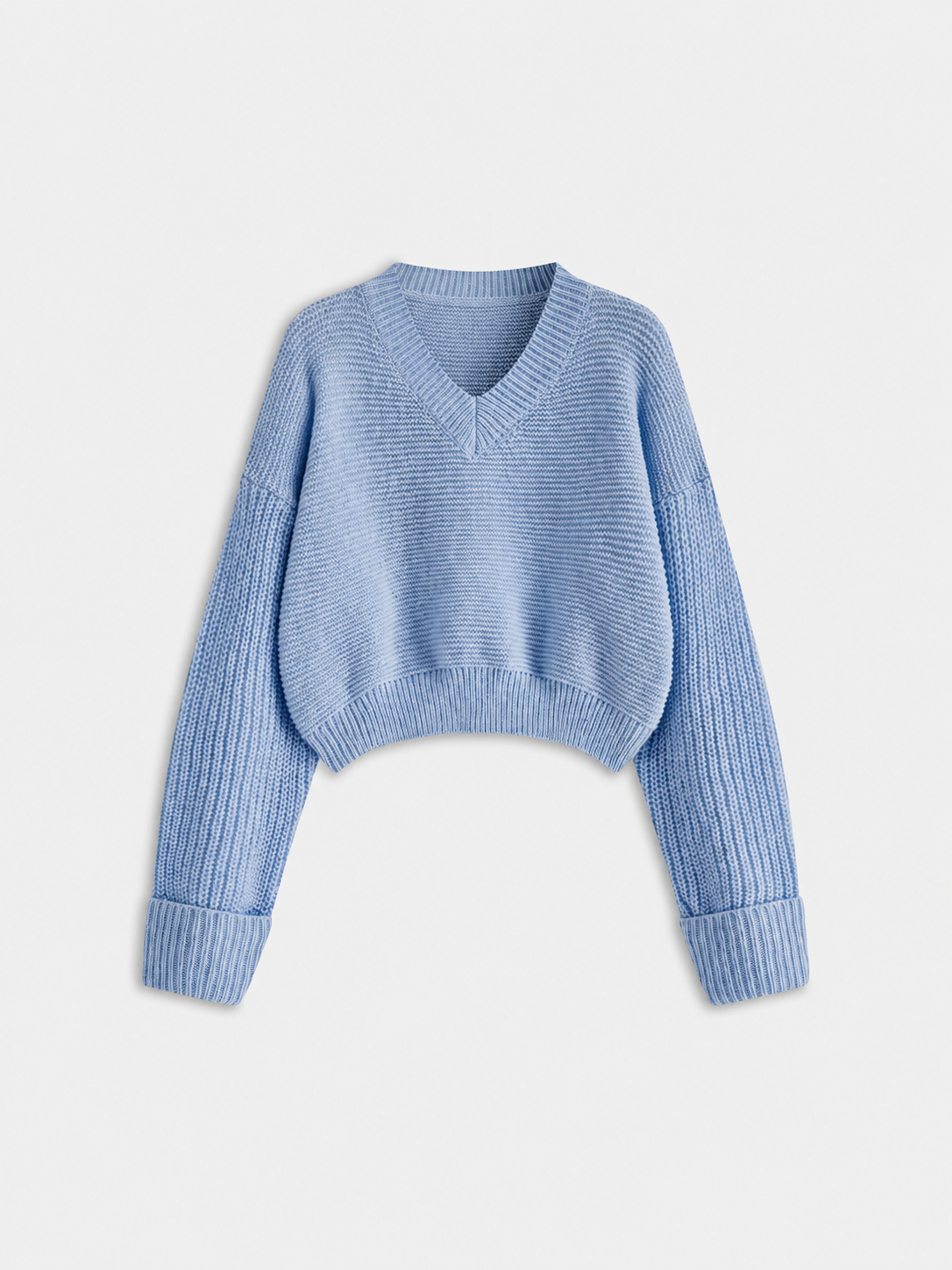 Pull Femme à Col V en Maille Douce Coupe Décontractée