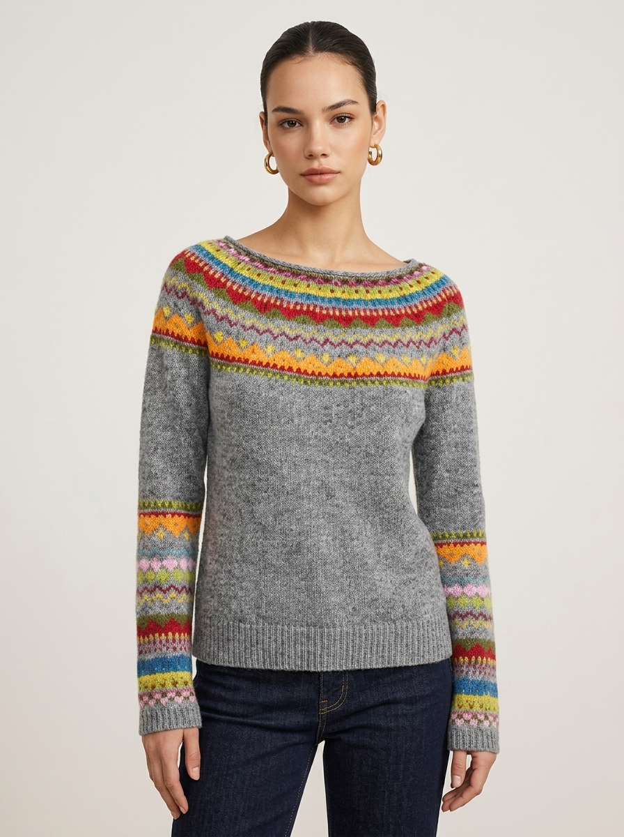 Pull Maille Scandinave Femme