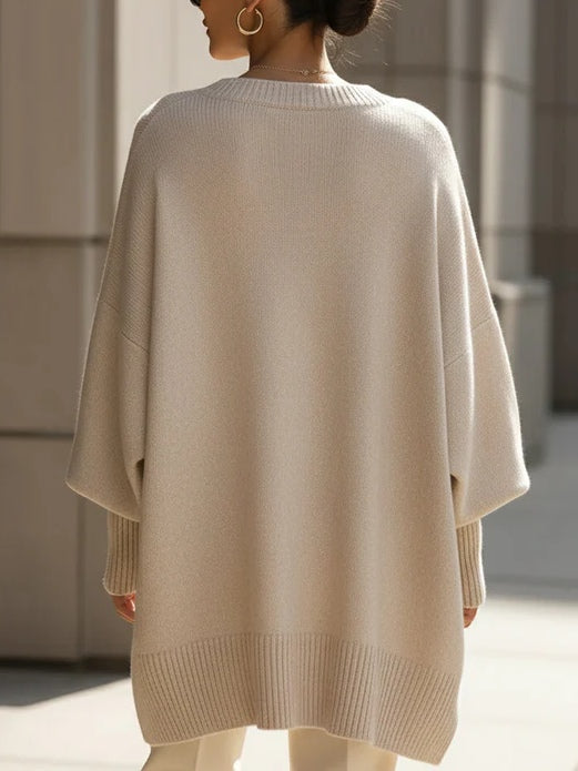 Pull Femme Oversize Élégant à Coupe Fluide et Confortable